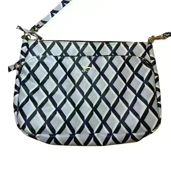 Scout Hepburn Diamond Crossbody Bag w/ Detachable Strap - Blue, Black + White - Picture 2 of 15
